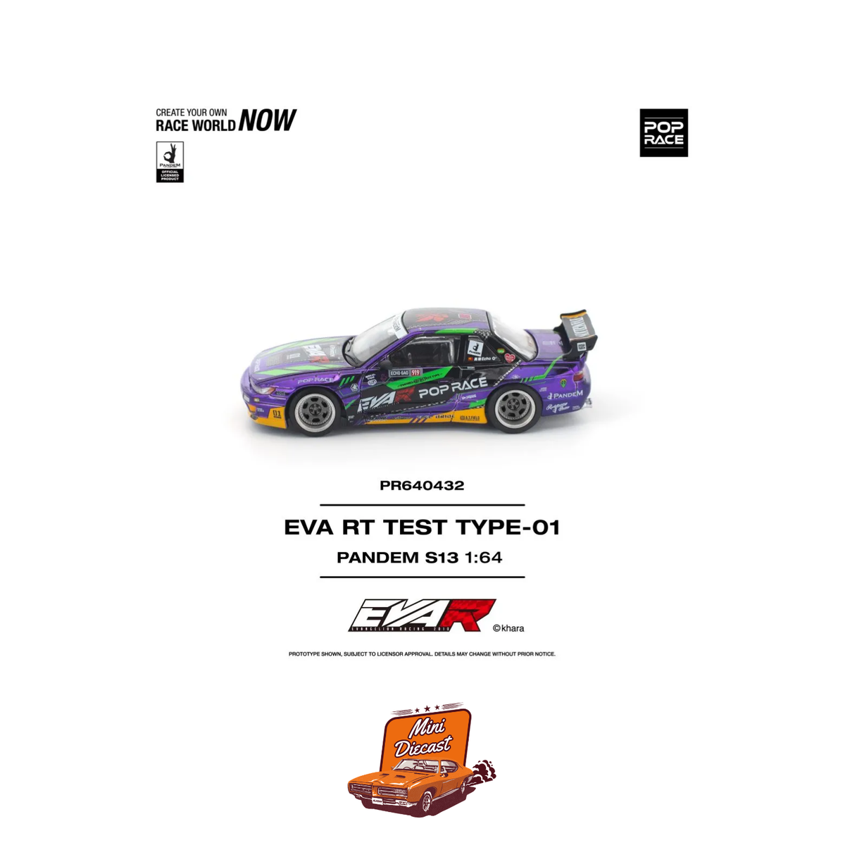 Pop Race EVA RT Test Type-01 Pandem S13 PR64-432
