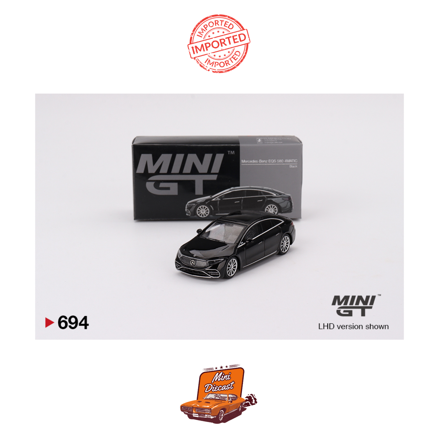 Mini GT #694 Mercedes-Benz EQS 580 4MATIC (Black)