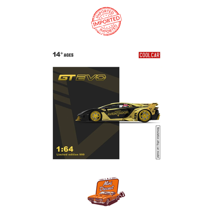 COOLCAR Lamborghini Aventador GT EVO Black with Gold Accents (Limited Edition)
