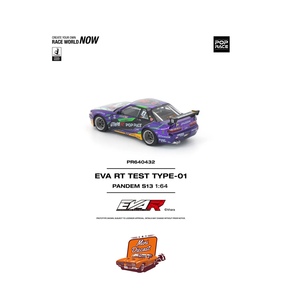 Pop Race EVA RT Test Type-01 Pandem S13 PR64-432