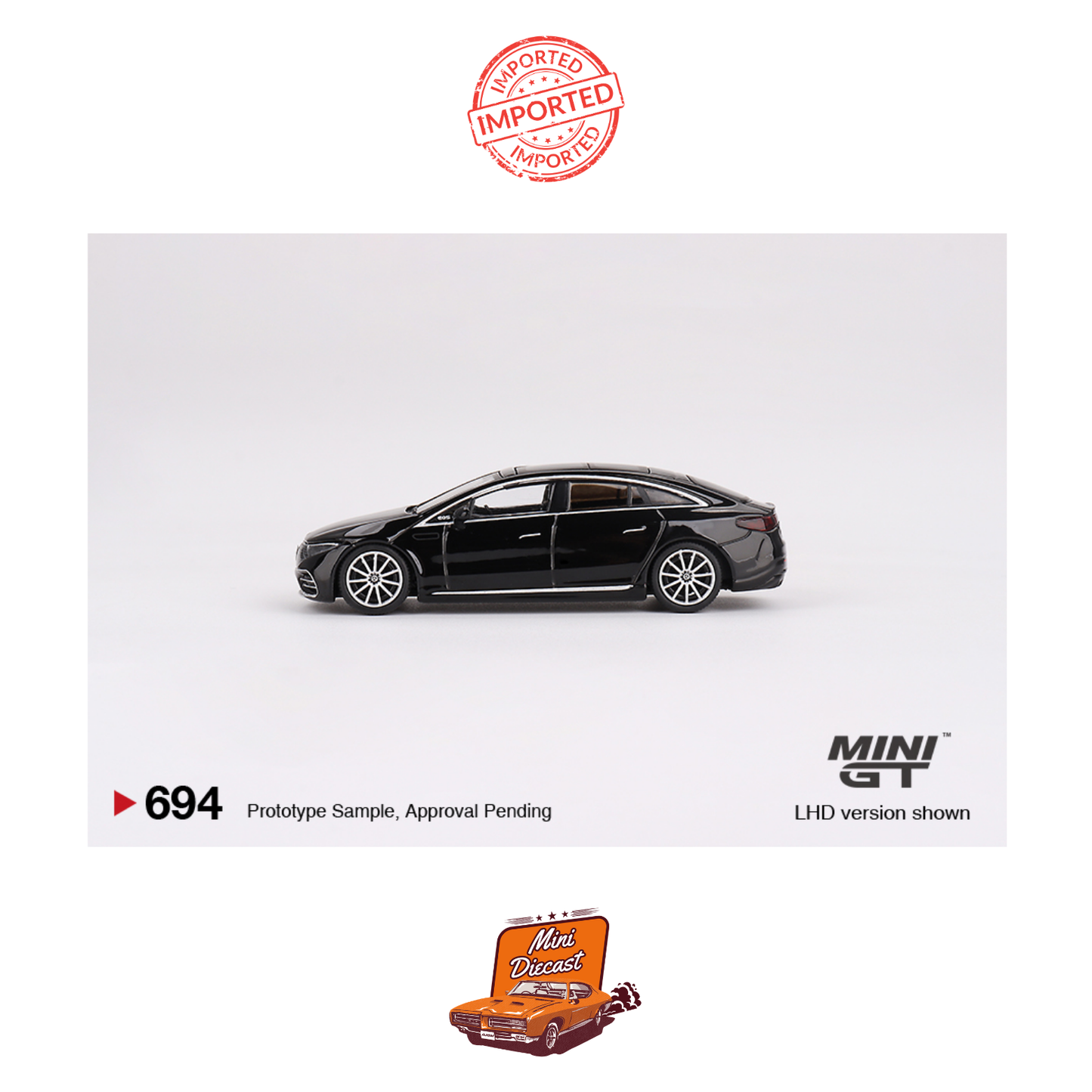 Mini GT #694 Mercedes-Benz EQS 580 4MATIC (Black)