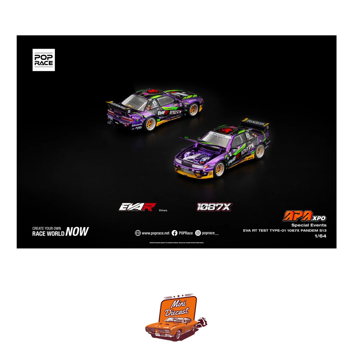 Pop Race EVA RT Test Type-01 1087X Pandem S13 S43-APAXPO2025
