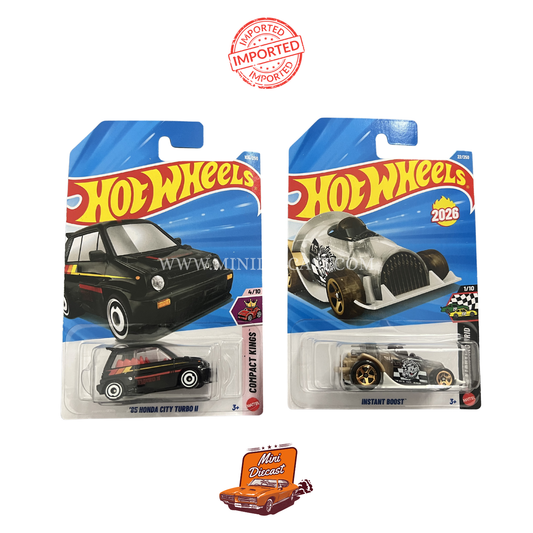 Hot Wheels Mainline (Set of 2) – '85 Honda City Turbo II / Instant Boost (Imported)