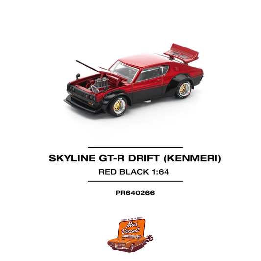 Pop Race Nissan KPGC110 Kenmeri Red/Black PR64-266