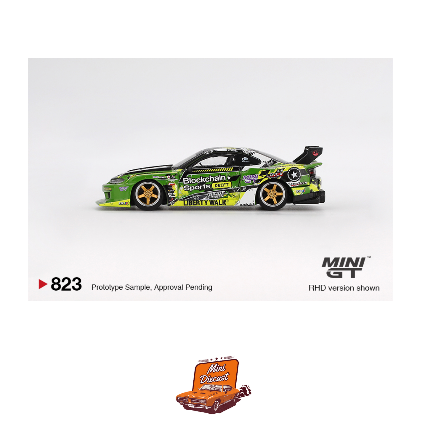 Mini GT #823 Nissan LB-Super Silhouette S15 Silvia #555 V2 2024 Formula Drift Japan