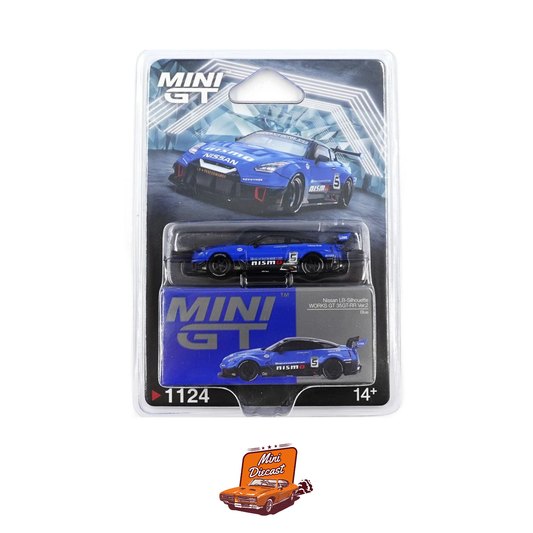 Mini GT #1124 LB-Silhouette WORKS GT Nissan 35GT-RR Ver.2 Blue (Blister Pack)