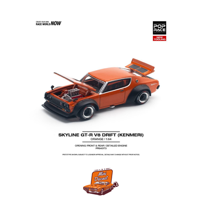 Pop Race Skyline GT-R V8 Drift (Kenmeri) (PR64-173)
