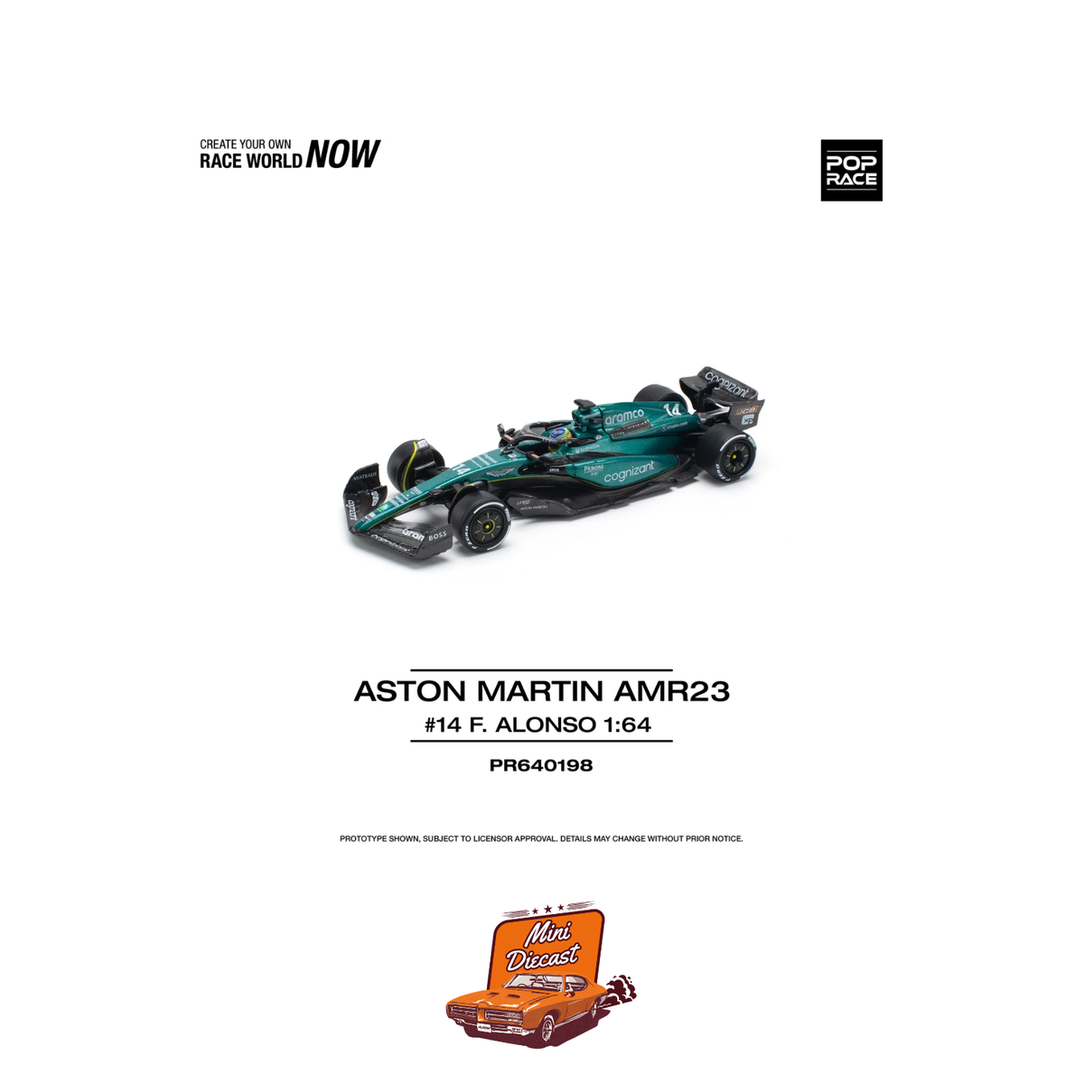 Pop Race Aston Martin Aramco AMR23 PR64-198
