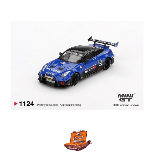 Mini GT #1124 LB-Silhouette WORKS GT Nissan 35GT-RR Ver.2 Blue (Blister Pack)