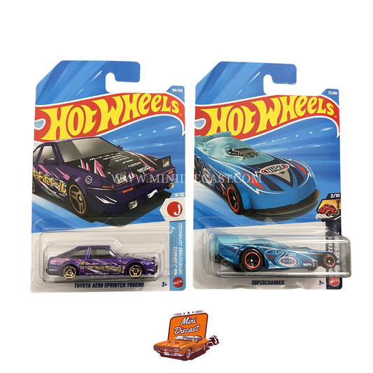 Hot Wheels Mainline (Set of 2) – Toyota AE86 Sprinter Trueno / Supercharged