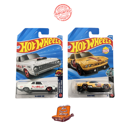 Hot Wheels Mainline (Set of 2) – '64 Dodge 330 / Vairstrike (Imported)