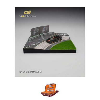 CM Model Diorama Set + Pagani Zonda Revolucion Dry Carbon (CM64-DIORAMASET-01)