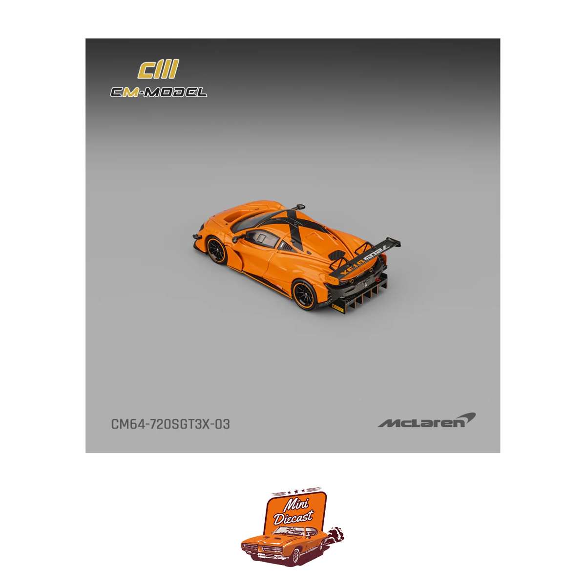 CM Model McLaren 720S GT3X Papaya Orange CM64-720SGT3X-03