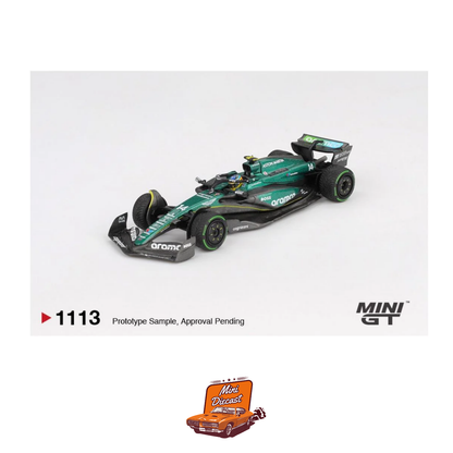 Mini GT #1113 Aston Martin AMR24 #14 Fernando Alonso F1 2024