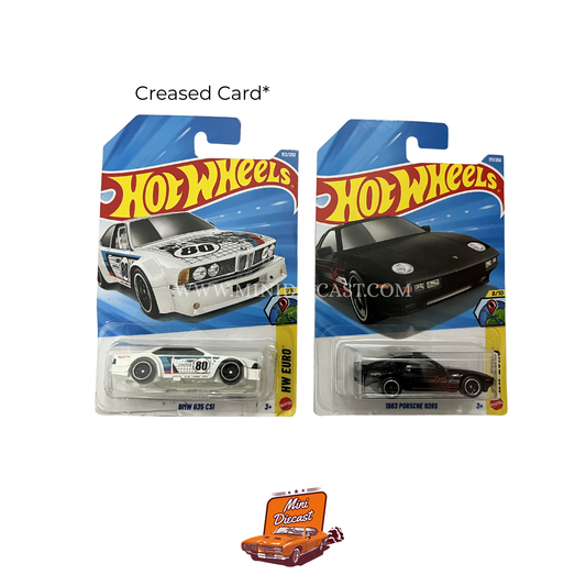 Hot Wheels Mainline (Set of 2) – BMW 635 CSi (Creased Card) / 1983 Porsche 928S