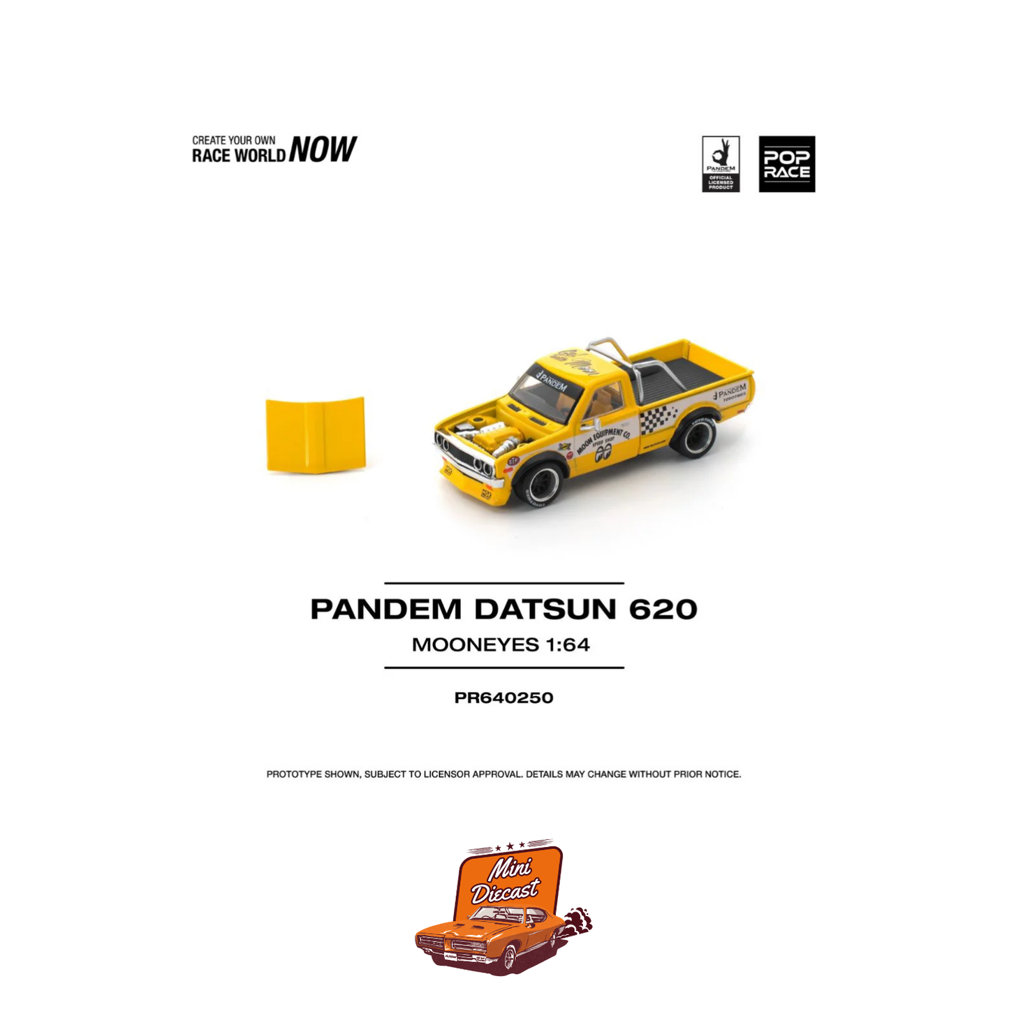 Pop Race Pandem Datsun 620 Mooneyes (PR64-250)