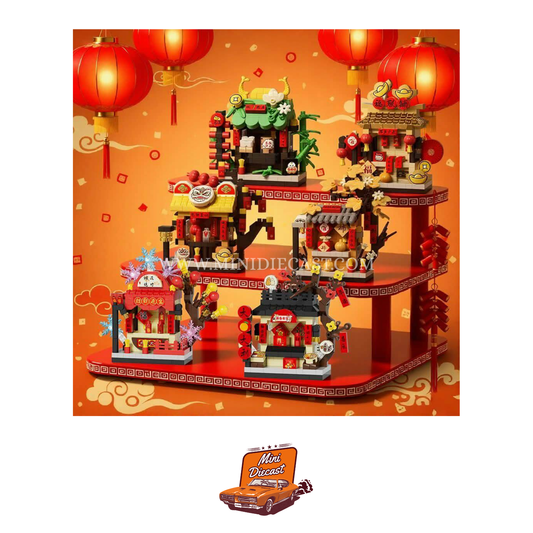 Tawan – Trendy Building Blocks 2026 New Year Street (Set of 6 Boxes / 6 Designs) (Imported)