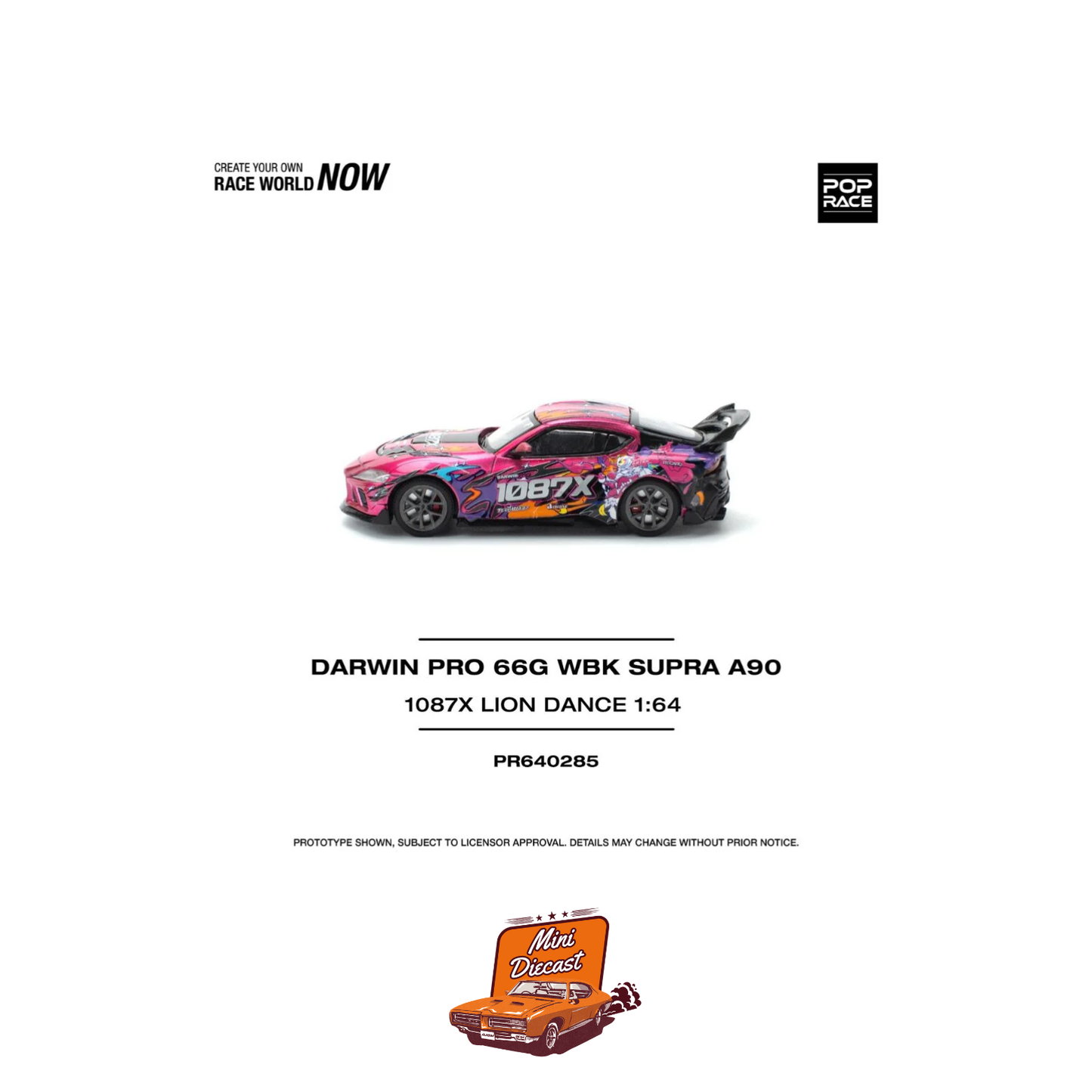 Pop Race – Darwin Pro 66G WBK Supra A90 1087X Lion Dance PR64-285