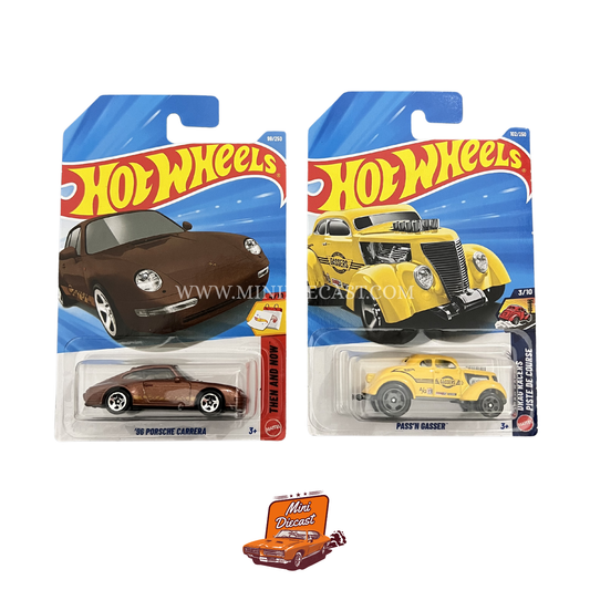 Hot Wheels Mainline (Set of 2) – '96 Porsche Carrera / Pass'n Gasser