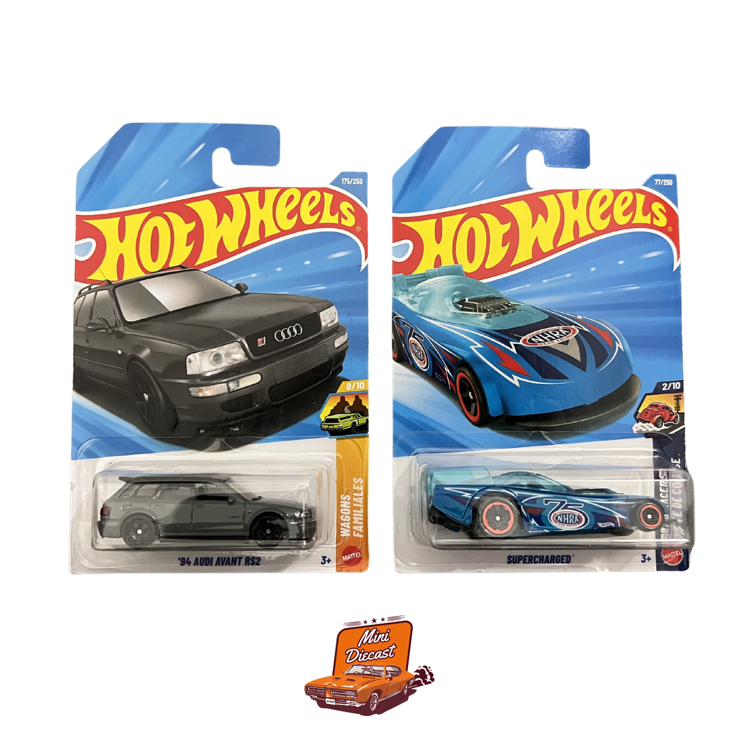Hot Wheels Mainline (Set of 2) – '94 Audi Avant RS2 / Supercharged