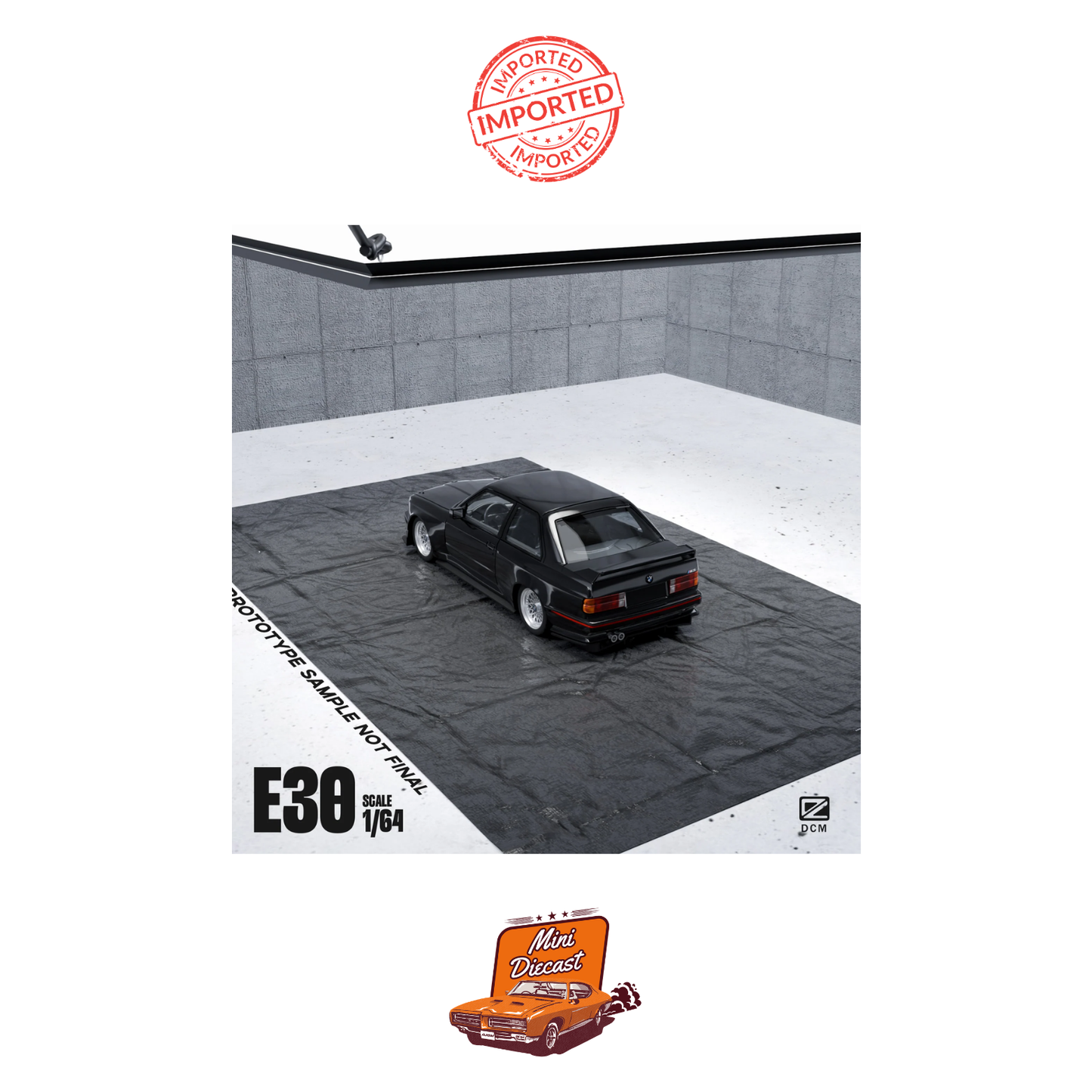 DCM BMW M3 (E30) (Black) – 1:64 Scale (Imported)