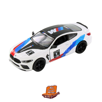 Kinsmart BMW M8 Competition Coupe (Livery Edition) – 1:38 Scale White