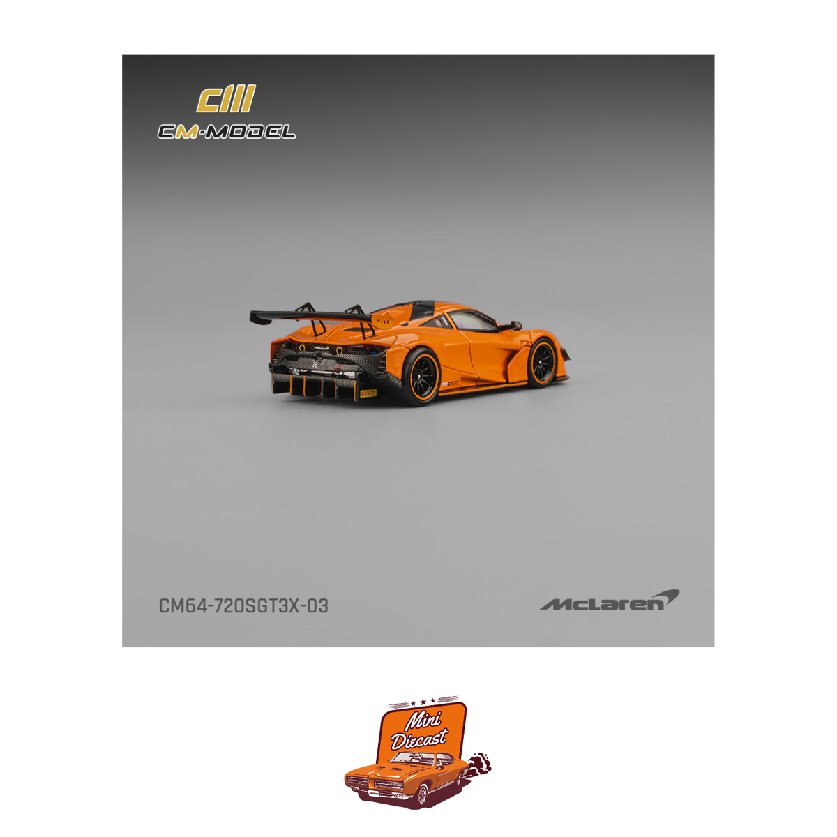 CM Model McLaren 720S GT3X Papaya Orange CM64-720SGT3X-03