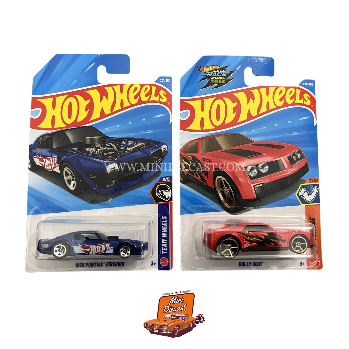 Hot Wheels Mainline (Set of 2) – 1970 Pontiac Firebird / Bully Goat