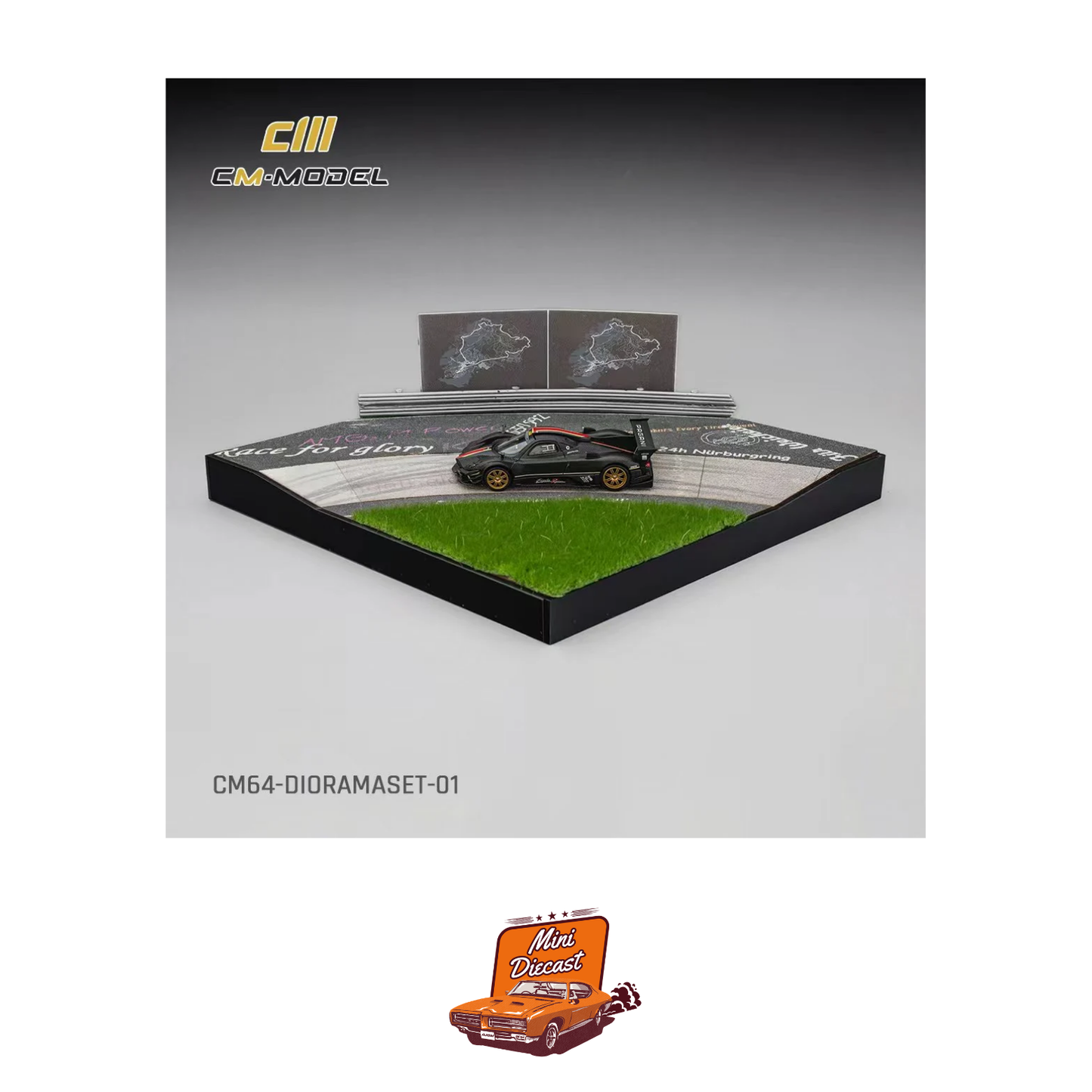 CM Model Diorama Set + Pagani Zonda Revolucion Dry Carbon (CM64-DIORAMASET-01)