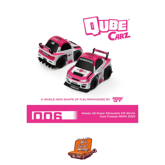 Mini GT Qube Carz #006 Nissan LB-Super Silhouette S15 Silvia Auto Finesse SEMA 2023