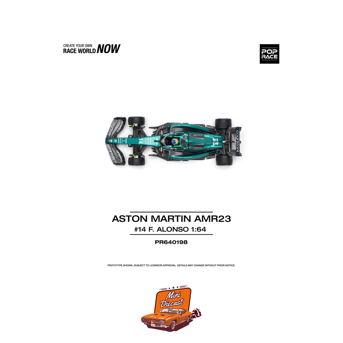 Pop Race Aston Martin Aramco AMR23 PR64-198