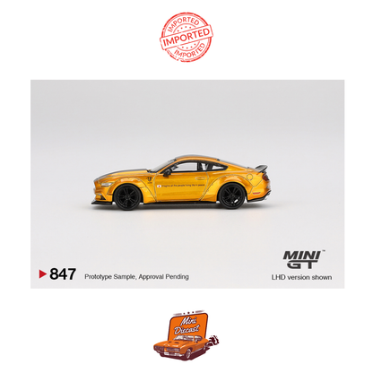 Mini GT #847 LB-Works Ford Mustang (LB Gold)