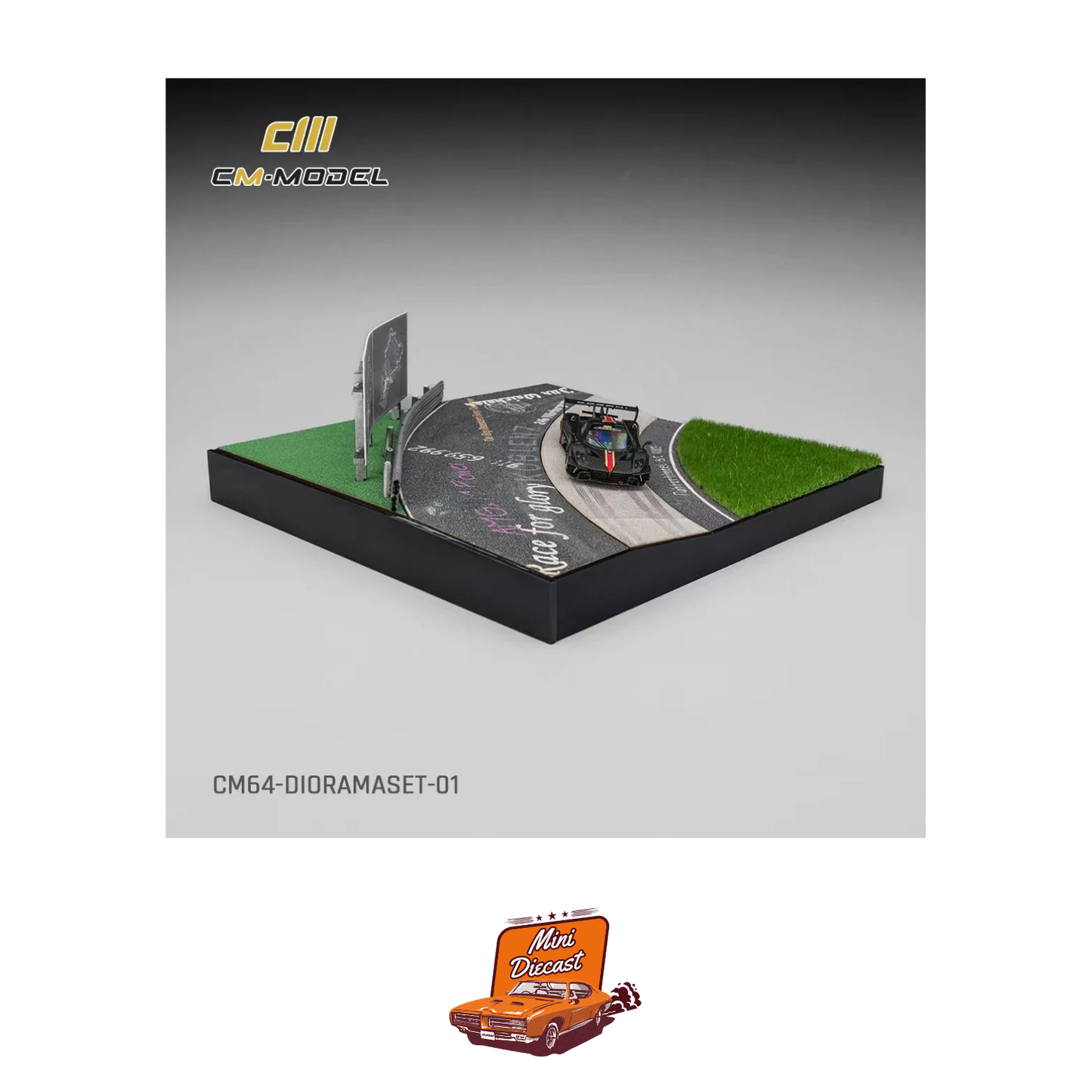 CM Model Diorama Set + Pagani Zonda Revolucion Dry Carbon (CM64-DIORAMASET-01)