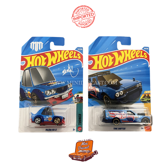 Hot Wheels Mainline (Set of 2) – Mazda RX-3 / Time Shifter™ (Imported)