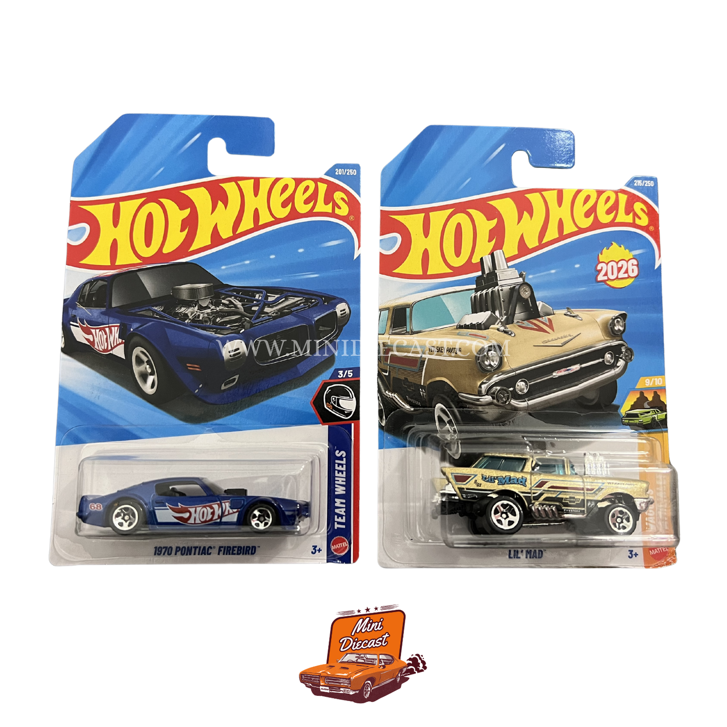 Hot Wheels Mainline (Set of 2) – 1970 Pontiac Firebird / Lil' Mad