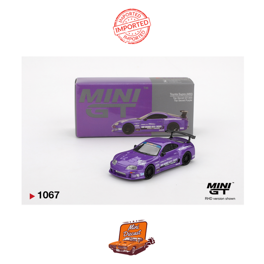 Mini GT #1067 Toyota Supra (A80) Top Secret GT-300 (Purple)