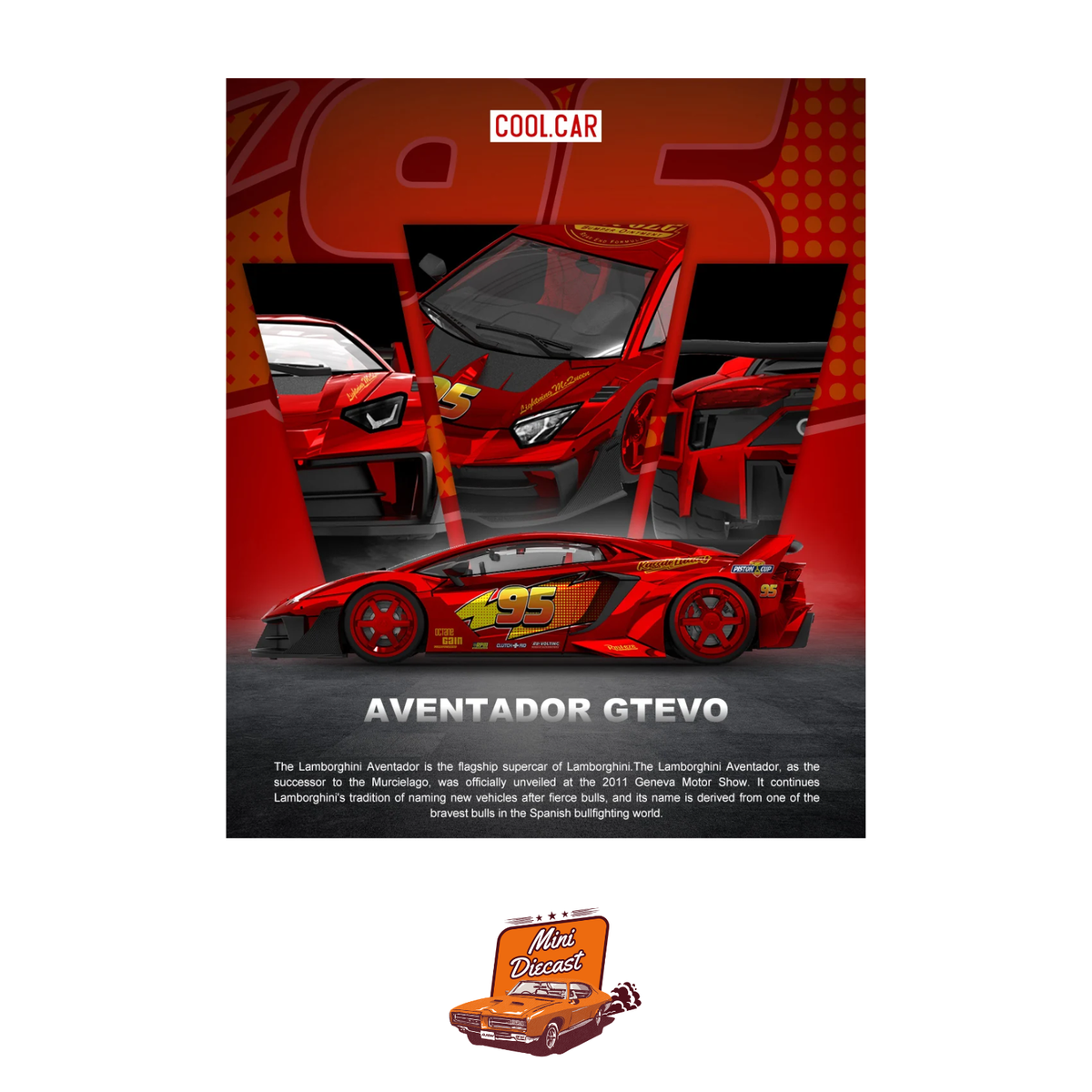 COOLCAR Lamborghini GT EVO Lightning McQueen (CC643832)