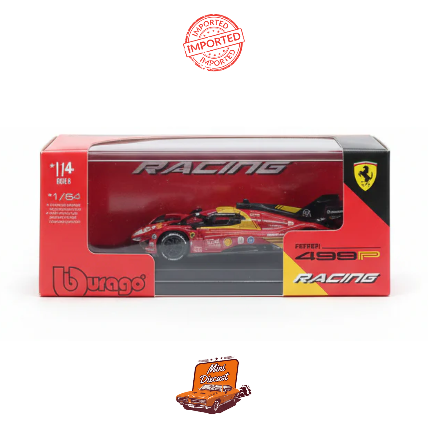 Bburago 1:64 - Ferrari 499P Red Livery