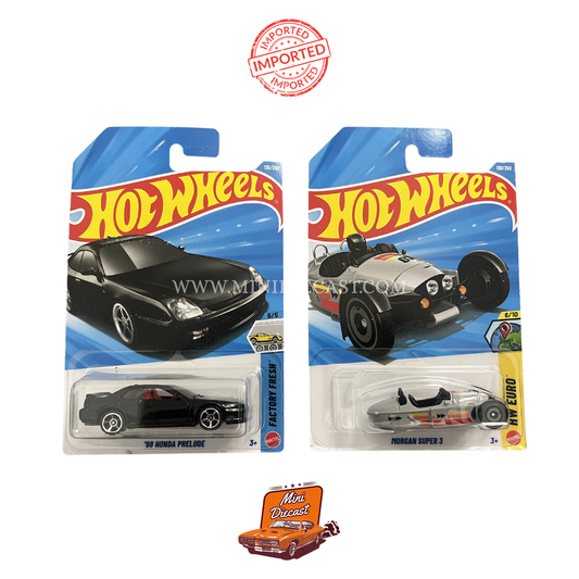 Hot Wheels Mainline (Set of 2) – '98 Honda Prelude / Morgan Super 3 (Imported)