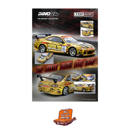 INNO64 Top Secret Silvia (S15) Gold D1 Grand Prix Series Champion 2004 IN64-S15TS-D104