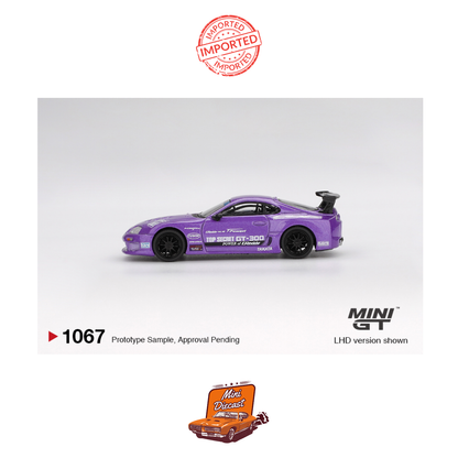 Mini GT #1067 Toyota Supra (A80) Top Secret GT-300 (Purple)