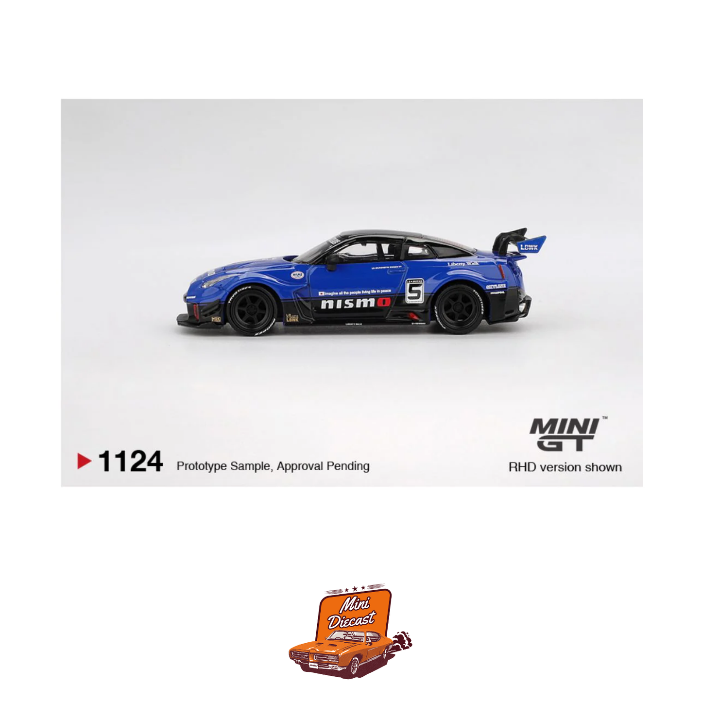 Mini GT #1124 LB-Silhouette WORKS GT Nissan 35GT-RR Ver.2 Blue