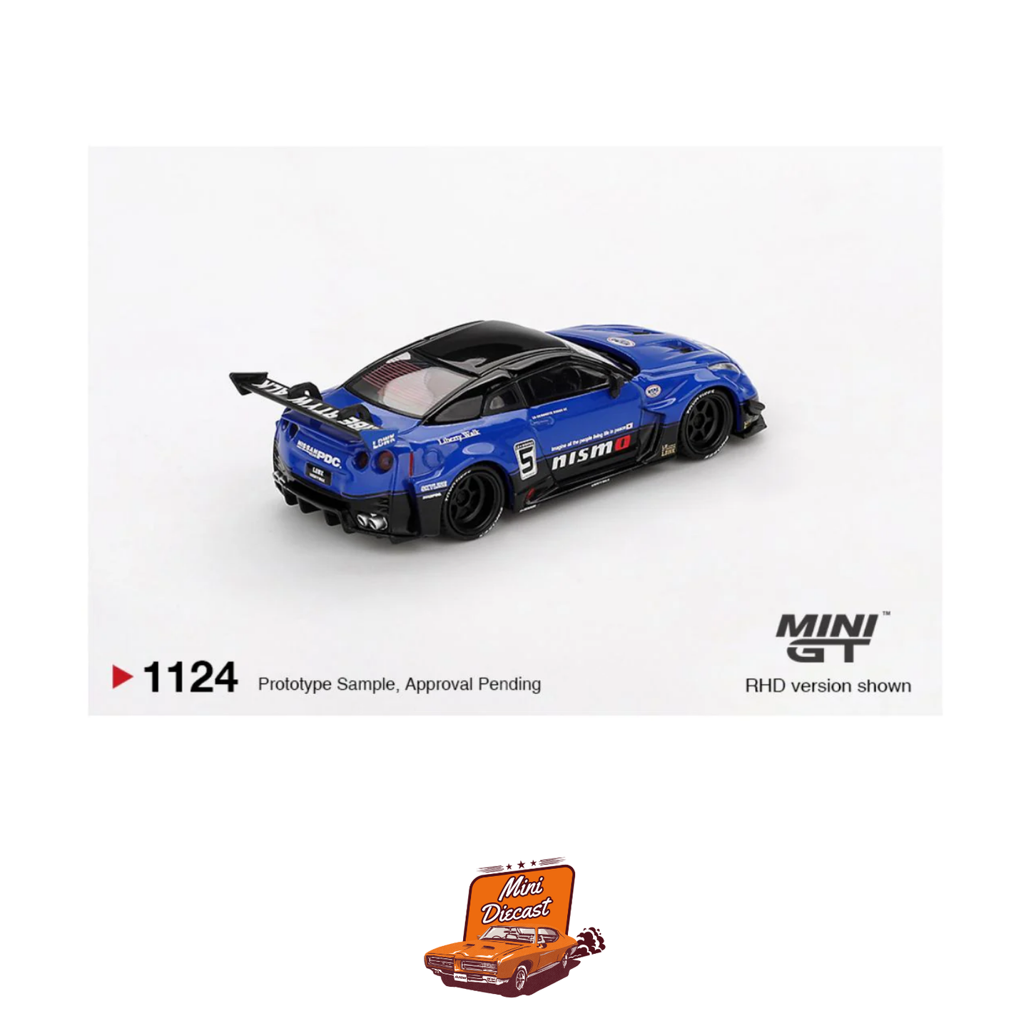 Mini GT #1124 LB-Silhouette WORKS GT Nissan 35GT-RR Ver.2 Blue