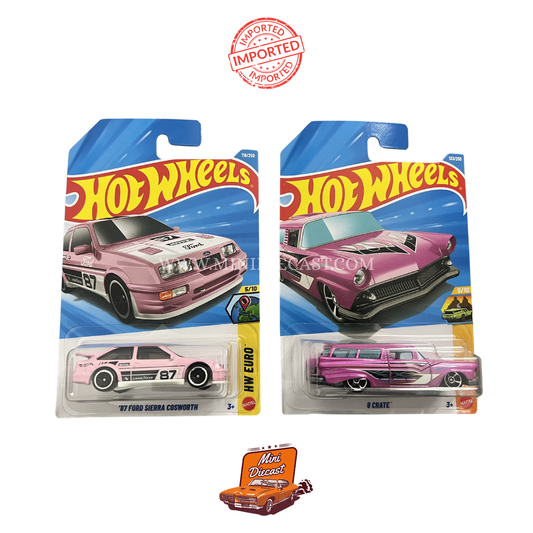 Hot Wheels Mainline (Set of 2) – '87 Ford Sierra Cosworth / 8 Crate (Imported)