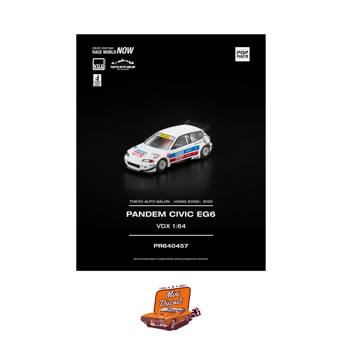 Pop Race x VDX Pandem Civic EG6 2025 Hong Kong Tokyo Auto Salon PR64-457