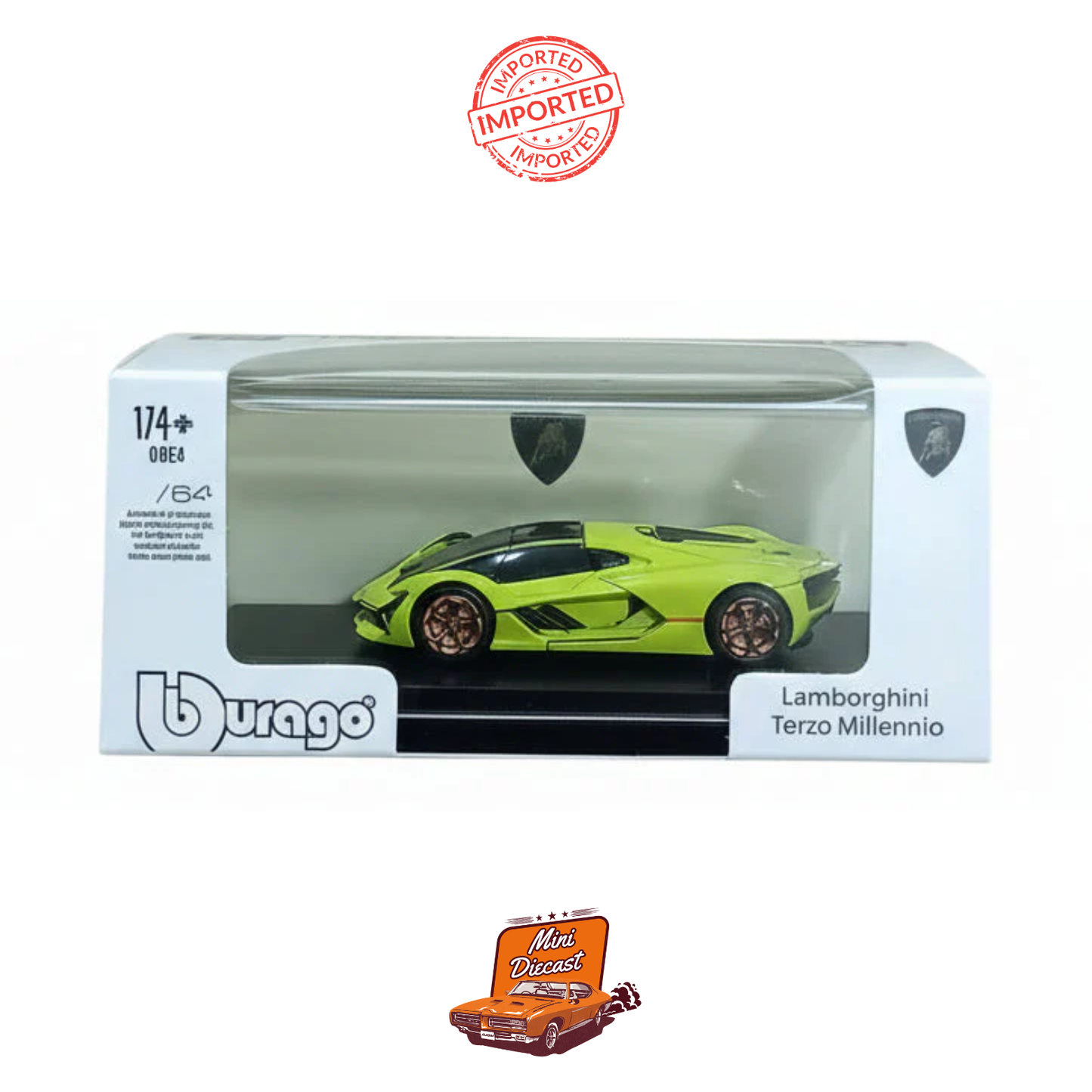 Bburago 1:64 – Lamborghini Terzo Millennio (Green)
