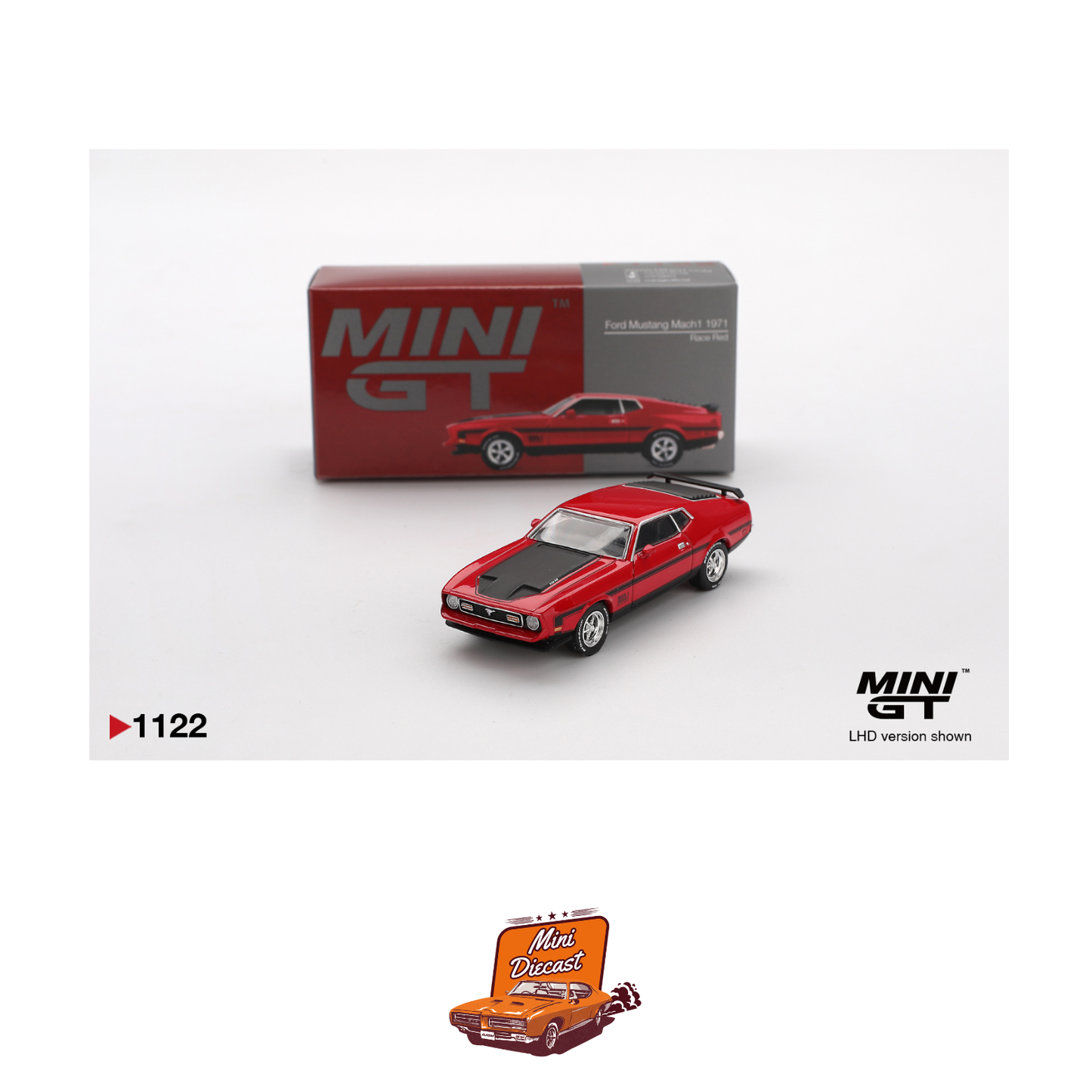 Mini GT #1122 Ford Mustang Mach 1 1971 Race Red