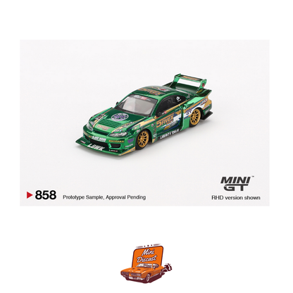 Mini GT #858 Nissan Silvia (S15) LB-Super Silhouette – LBWK 2024 Fausto Racing (Blister Pack)