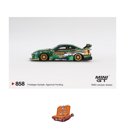 Mini GT #858 Nissan Silvia (S15) LB-Super Silhouette – LBWK 2024 Fausto Racing (Blister Pack)
