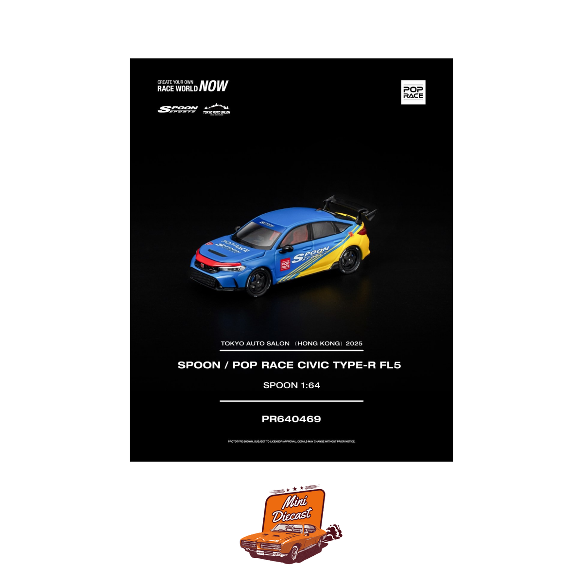 Pop Race x Tokyo Auto Salon 2025 Hong Kong Spoon Honda Civic Type R FL5 PR64-469